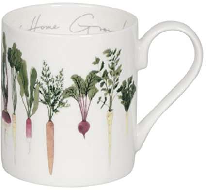 Sophie Allport - Home Grown Mug, Fine Bone China, Gift Box, Dishwasher Safe (Standard Size, 275ml)