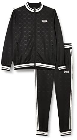 Lonsdale Herren ASHWELL Trainingsanzug, Black/White, XL