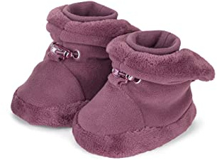 Sterntaler Baby Mädchen Hausschuhe Baby Baby-Schuh - Hausschuhhe Baby, Babyhausschuhe - Mid-Top Babyschuh mit Gummi Sohle - brombeer
