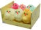 Decoris Küken 4cm x 6 Stück Chenille mit Blumen Plüschküken Osterdeko Osterküken zum Basteln gelb bunt