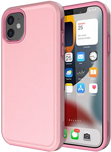 CASELIVE for iPhone 11 Case [with 2 Tempered Glass Screen Protector] [Shockproof] [Dropproof] Heavy Duty Protection Phone Case for iPhone 11 6.1 inch(Pink)