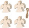 20 Pieces Wooden Baubles Wooden Christmas Decorations Natural Wood Slices Paintable Christmas Ornaments Pendant for DIY Crafts Christmas Tree Hanging Decorations