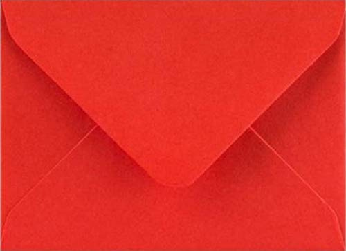 C6 Coloured envelopes for A6 Greeting Cards Wedding Invitation Crafts 114x162mm - Pack of 30 envelopes (Poppy Red)