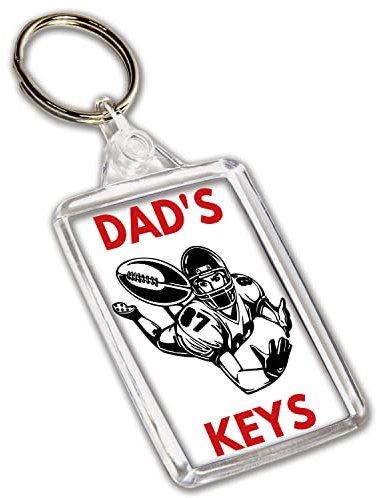 AK Giftshop Porte-clés Dad's Keys Football américain, multicolore
