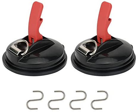 Saugnapf Haken, Multifunktionaler Saugnapfanker, Zeltstützclip, Saugnapf-Set für Werkstatt und Camping, geeignet zum Verbinden von Markisen, Wäscheleinen, Starke Saughaken für Camping, Auto