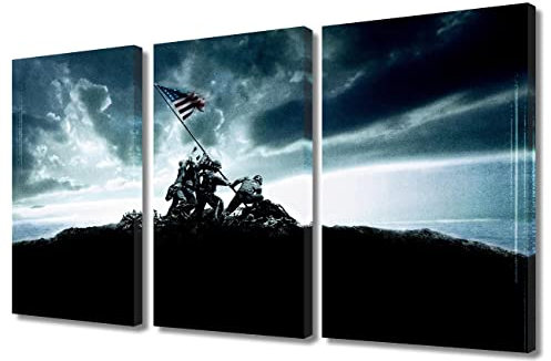 TUMOVO Leinwanddrucke, Motiv: amerikanischer Soldat, Wandkunst, 2. Weltkrieg, moderne Heimdekoration, amerikanische Flagge, Poster, Wohnzimmer, Vintage, Schlafzimmer, Dekoration, Kunstwerk, Gemälde,