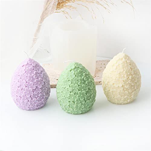 Ostern Silikonform 3D Ostereier Kerzenformen, DIY Blumen Ostern Eier Kerzengießformen, Ostereiform Ei Silikon Seifenform Für Tortendeko, Schokolade, Seife, Sojawachs Kerzen, Ostergeschenke