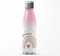 Mikalino Kinder Edelstahl Trinkflasche Ein bunter Regenbogen Rainbow personalisiert mit Wunschname Geschenk Geschenkideen Thermosflasche Mädchen Junge, Farbe:rosaweiss, Grösse:500ml