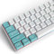 Owpkeenthy WHYSP 75% Tastenkappen-Set, CSA-Profil Double-Shot PBT minimalistische Kugel-Tastenkappen für MX-Schalter, kompatibel mit 61, 68, 82, TKL Layout mechanische Tastaturen (Cyan CSA)