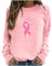 T-Shirt pour Femmes sur Le Cancer du Sein Octobre Rose à Manches Longues Ruban Rose De Sensibilisation Au Cancer du Sein D'Octobre Sport Oversize Sweat
