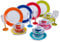 FLAMEFIELD Colours 16-Piece Melamine Set - Vibrant Multicolored Dinnerware, Durable Plates, Perfect for Colorful Picnics & Parties, Brighten Every Meal with Splendor
