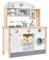 COSTWAY Cucina Giocattolo per Bambini in Legno, Cucina per Bambini con Lavatrice, Forno, Microonde, Lavello e Rubinetto, 17 Accessori per Cucinare, per Bambini 3 Anni +, 79 x 35 x 98 cm