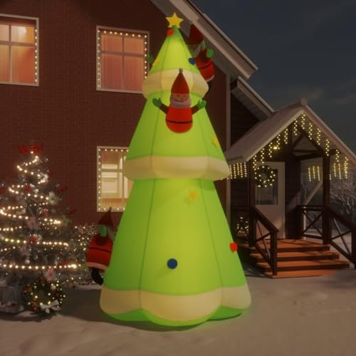 Higsose Albero di Natale Gonfiabile con LED 500 cm Gonfiabili Natalizi da Esterno Albero di Natale Gonfiabile con Luci Albero Natale Gonfiabile Gonfiabili Natale Albero Gonfiabile di Natale