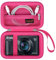 Canboc étui de Transport pour Canon PowerShot SX740 SX730 SX720 SX620 G7X Appareil Photo numérique, Point et Tirer Vlogging Sac de caméra, Poche Maille à Fermeture éclaire Convient câble USB, rosé