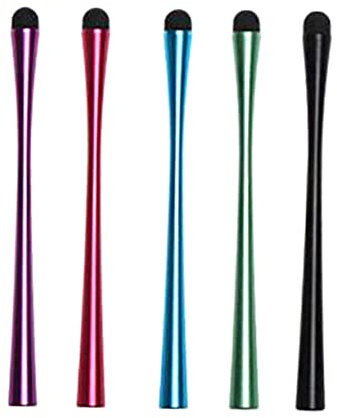 HEMOTON Stylet Écran Tactile Capacitif Fin pour Tablettes et Téléphones, 5 Pièces, Silicone et Alliage, Pratique pour Notes et Dessin