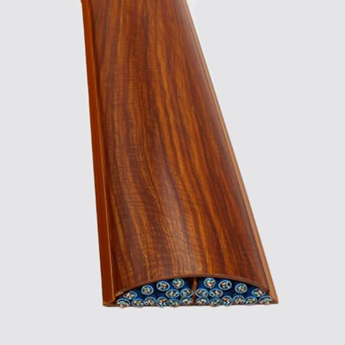 Kabelkanal Bodenkabelschutz Braun Wie Holz, 1 2 3 4 10 15 20 Packung Große Kabelabdeckung PVC 9cm Breit Für Kronleuchter Computer Stromkabel Telefonleitung Verstecken, Küche Außenbereich(20Pack)