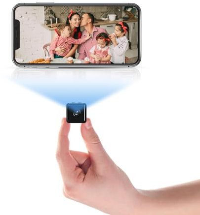 Seseno Mini Caméra Espion, Full HD 1080P Vidéo WiFi Mini Caméra de Surveillance Interieur/Extérieur sans Fil, Camera Exterieur sans Fil avec Vision Nocturne, Détection de Mouvement