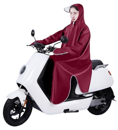 Msiud Cappotto Impermeabile per Moto, 5XL Poncho Antipioggia Moto Mantella da Pioggia 800 g per Bicicletta Unisex Giacca da Antivento Resistente Rughe Riutilizzabile Ciclismo Adulto Scooter