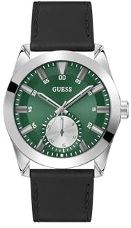 GUESS Herren Uhr Armbanduhr Greyson Leder
