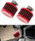 Flaconi Luftfilter Motorrad, Auto, Roller, Hochdurchsatz, 0.47 Mini Auto Lufteinlassfilter, Sportluftfilter, Universell, Geeignet für Autos, Motorräder (Rot)