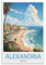 CNAHEIZ Alexandria Ägypten Vintage-Reiseposter, Küste, 40 x 60 cm, Leinwand-Kunstdruck, Gemälde für Wanddekoration, Wohnzimmer, Schlafzimmer