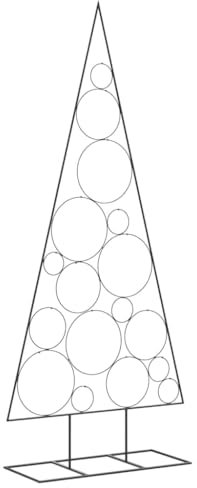 vidaXL Metall-Weihnachtsbaum für Dekorationen Schwarz 180 cm
