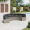 Willood Gartensofa mit Kissen Halbrund Grau Poly Rattan Halbrund3034096de