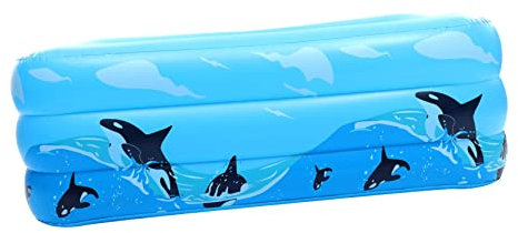 KOMBIUDA Piscine Gonflable Natation Radeau Enfant Piscines Gonflable Intérieure Extérieure Piscine pour Bébé Matelas à Eau PVC Blue