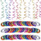 48 Stück Party Deko Prämie Luftschlangen,480m Luftschlangen Geburtstag in 8 Farben,10m×5mm Ringelband Geschenkband Set,Kiddyparty Luftschlangen für Geburtstag,Karneval,Mottoparty,Hochzeit Deko
