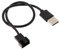 BIGULA USB To 3-Pin / 4-Pin PWM 5V USB Sleeved Fan Power Adapter Cable USB To 3 Pin / 4 Pin For Case Fan Adapter Connector Cab