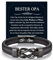 EYQV Opa Geschenk, Bester Opa Großvater Geschenke, Opa Armband mit Gravur, Geschenk für Meinen Großvater von Enkel Enkelin, Geschenkideen für Opa zum Geburtstag Vatertag Herrentag Weihnachten