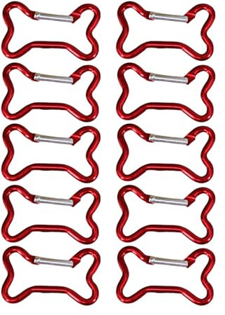 10 x Aluminiumhaken mit Knochenmuster, langlebig, Kletter-Clip, Mehrzweck, für Camping, Wandern und den täglichen Bedarf