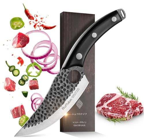 Ruffulon Küchenmesser Scharf, Klingenlänge 15 Cm Profi, Original Kochmesser Für Küche, Profi Messer Aus Japanischem Stahl, Knife Perfekt Zum Schneiden Und Zerkleinern