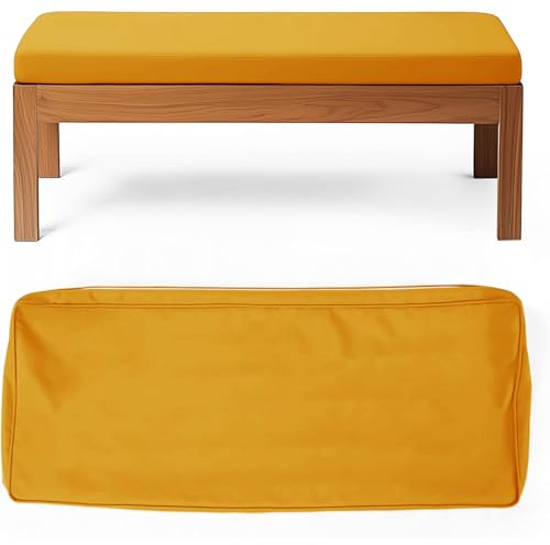 WLXFF 10cm Dicke bankauflage Sitzkissen Bank Bezug, Ersatzbezug für sitzauflage Bank gartenbank, Wasserdicht Bezug für sitzbank Auflage, Gartenbank Auflage Outdoor Bezug,No4,60X40X10CM