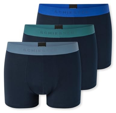 Schiesser Herren 3 PACK Boxershorts Bio Baumwolle Multipack - 95/5 Organic