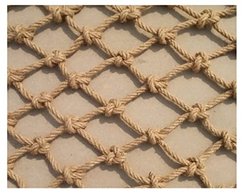 Niños Red de Escalada al Aire Libre cáñamo Cuerda Balcón Escaleras protección jardín Techo(12mm-12cm,1x2m)