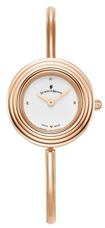 Jacques Du Manoir Aurora, Damen Armbanduhr, Quarz Analog, Edelstahl, 26 mm, Edelstahlarmband, Rosegold, 3 bar, Zifferblattfarbe: Weiß, JWL05402