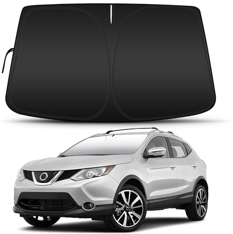 D-Lumina Parasol Coche Delantero para Accesorios Nissan Qashqai 2016-2019, Parasol para Parabrisas Delantero, Protector de Parabrisas de Coche contra los Rayos UV, Plegable y Portátil