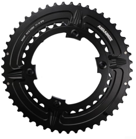 Juego de platos asimétricos de carretera para 105 R7000 para Ultegra R8000 para Dura-ace R9100, 110 para Bcd 50-34t negro (39/53T)