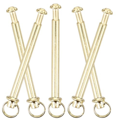 UPKOCH Kit di Riparazione per Ventaglio Pieghevole 5 Set Rivetti e Dadi in Acciaio Inossidabile Colore Oro per Albero Ventaglio, Facile da Rimuovere e Stabile