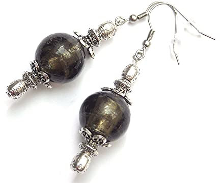 Thurcolas Ohrringe aus dem Venezia Sortiment in braunen Murano Glasperlen