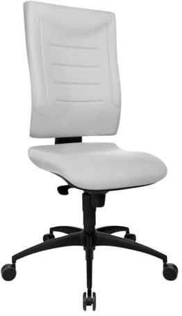 SCHÄFER SHOP Bürostuhl ohne Armlehnen, Arbeitsstuhl, ergonomischer Schreibtischstuhl, grau, Drehstuhl mit Rollen, Office/Desk/Gaming Chair, 110 kg belastbar, fürs Arbeitszimmer, Homeoffice