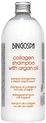 BINGOSPA Kollagen Shampoo mit Arganöl fur Haarregeneration, geschädigtes und geschwächtes Haar - 500 ml