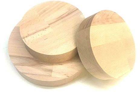 Buche Leimholz Runde Holzscheibe Holz Rund Scheibe Tischplatte Rundholz Scheiben Kreis Basteln (Stärke/Dicke 18mm, Ø 150mm)