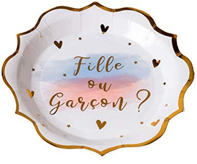 ARTYFETES 8 Assiettes Fille OU GARÇON