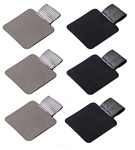 WYAN 6Pcs Self-adhesive Pen Holder, Notebook Pen Holder Self-adhesive Pen Ring, Suitable for Diary and Notepad (Black, Gray)
