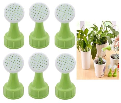 6 Pack Bottle Top Sprinkler DIY Small Watering Can Plastic Plant Waterers Suitable for Drinking Bottles Seed Seedling Garden Irrigation