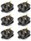 AUKENIEN 3 Pin Plug UK 13 Amp 13A Mains Plugs 13 A Fused Plug with Cord Grip Electrical 3pin Plugs , Black (Pack of 6)