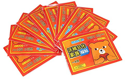 QiaNgshuAikj 10pcs Warm Sticker Patch, Adhesive Warm Sticker Patch Body Warmer Stick Pad Heat Winter Hand Foot Pain Relief Relax, Long Lasting Safe