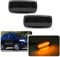 njssjd LED-Seitenblinker, Repeater-Leuchten für Jeep Grand Cherokee Commander Compass Patriot Chrysler 300C, bernsteinfarbene LED-Blinkerlampe, Rauchglas